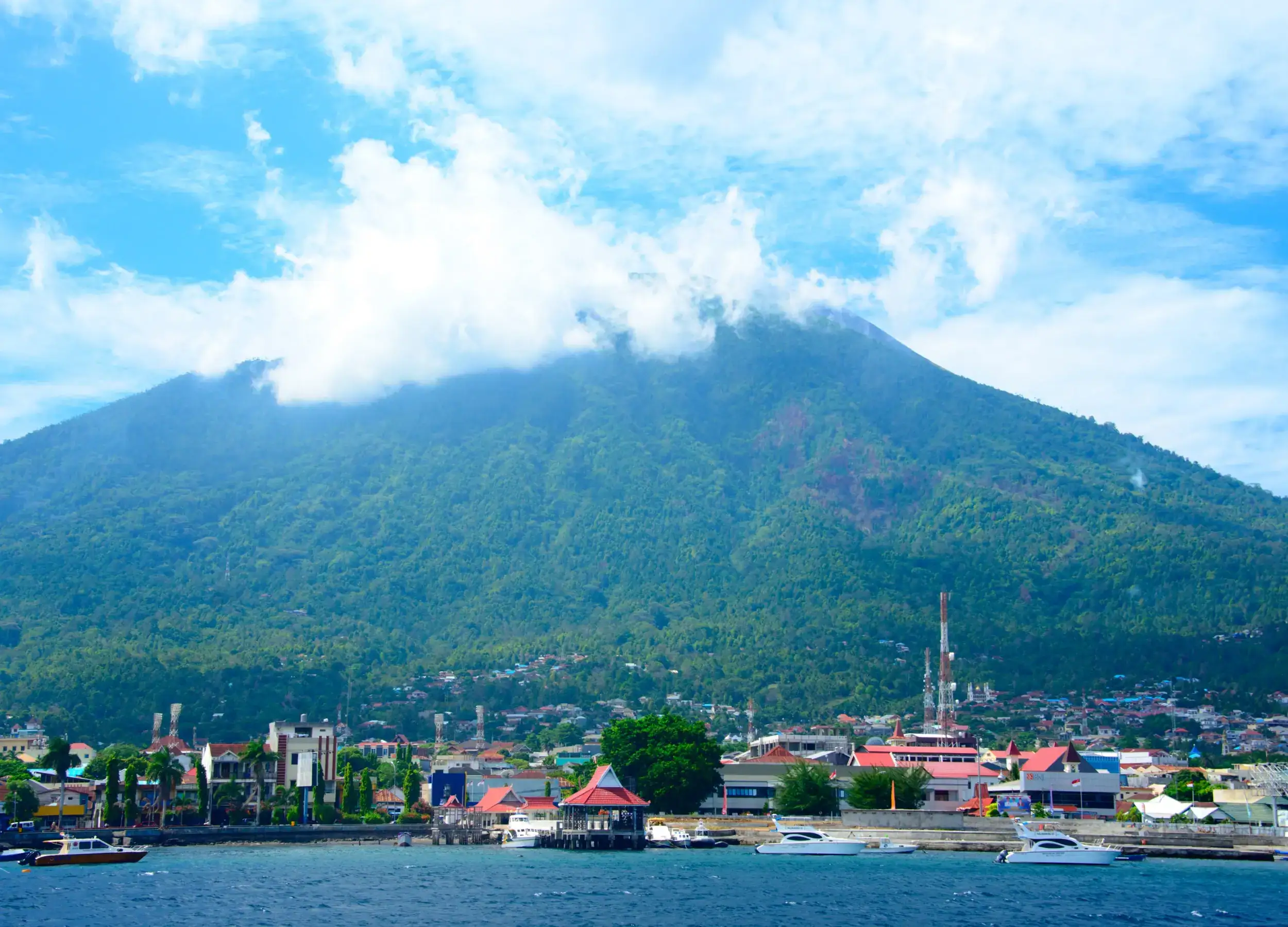 The view of ternate island