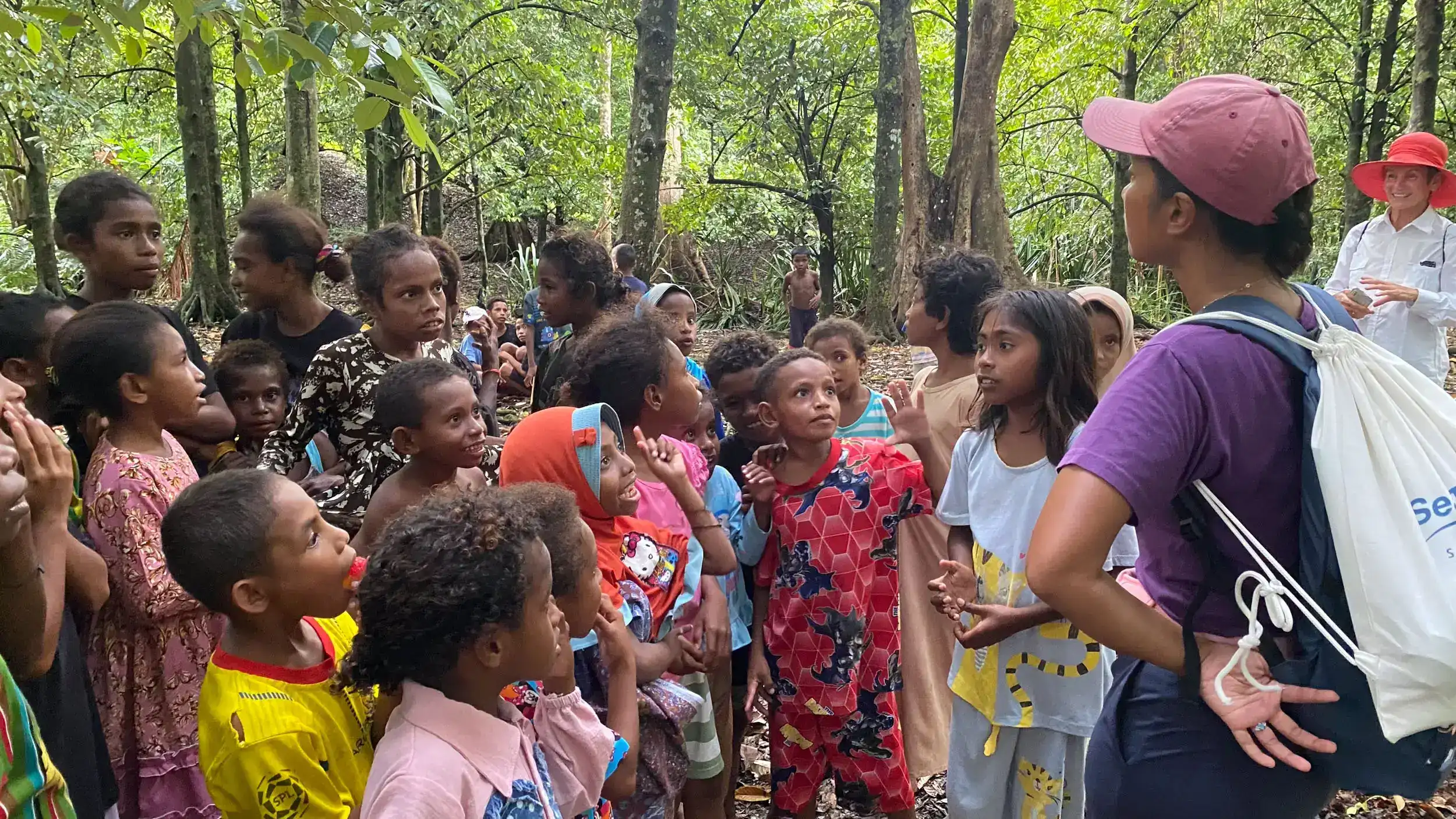 Interaction with kids in Nusa Ulan