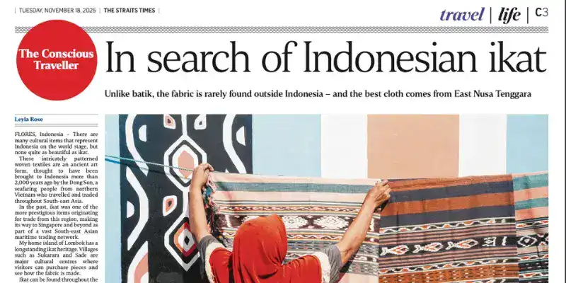 SeaTrek in the press - Indonesia Ikat Textile - Strait Times SeaTrek in the press - Indonesia Ikat Textile - Strait Times