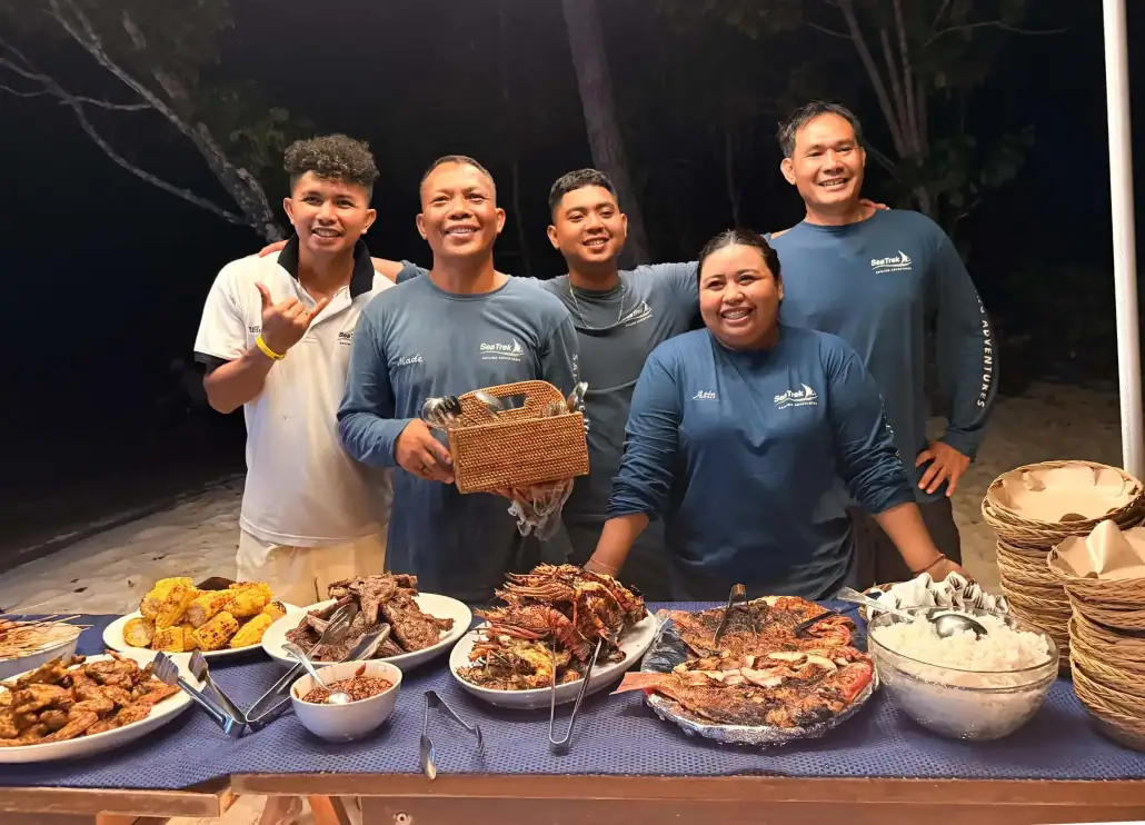 Chef Atin and Crew preparing food for BBQ