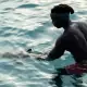 Gibbs Kuguru with a Shark